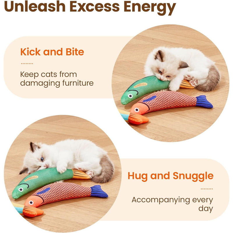 crinkle mackerel cat toy with catnip, view 9 - MRSLM