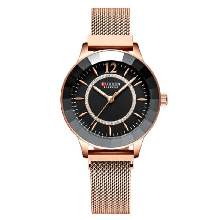 Ladies Watch Magnet Buckle Mesh Belt Fashionable and Simple