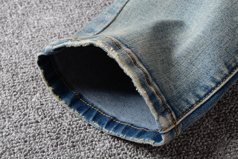 Worn Beggar Worn Multi Pocket Slim Fit Elastic Pants