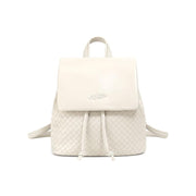 white knitted mini backpack, view 2 - MRSLM