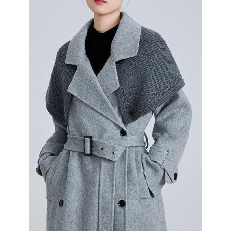patchwork blazer with belt, view 5 - MRSLM
