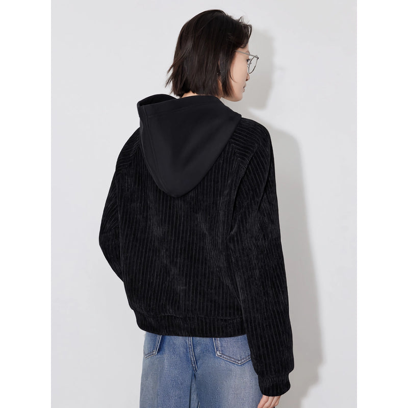 women's fleece embroidered hooded pullover, view 11 - MRSLM