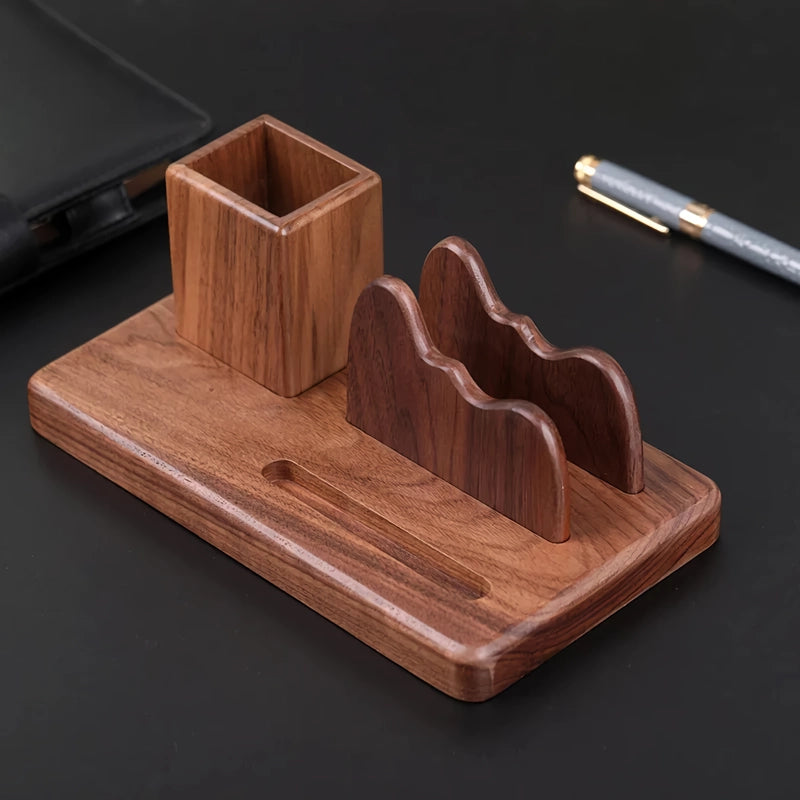 solid wood desk organizer, view 2 - MRSLM