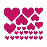 Vinyl heart decals 24-piece set, view 3 - MRSLM