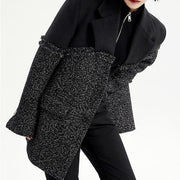 black tweed coat, view 5 - MRSLM