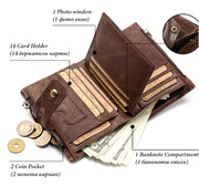 double zipper leather purse, view 2 - MRSLM