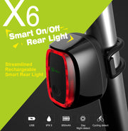 bicycle tail light with brake detection, view 2 - MRSLM