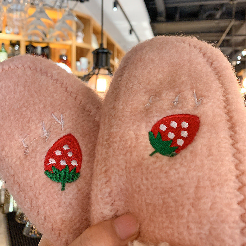 women's strawberry plus velvet cycling gloves, view 2 - MRSLM