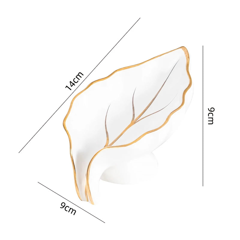 ceramic leaf soap dish, view 10 - MRSLM