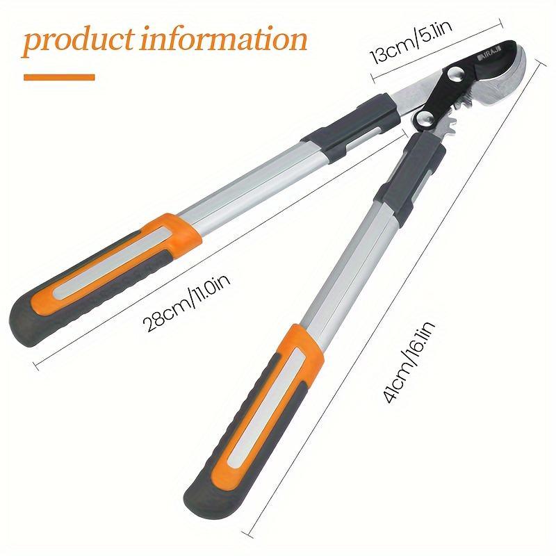 ratchet pruning shears with long handle, view 2 - MRSLM