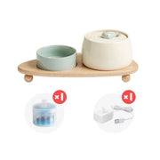 ceramic cat water fountain, view 2 - MRSLM