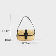 vintage woven straw bag, view 9 - MRSLM