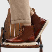 vintage leather military motorcycle boots, view 5 - MRSLM