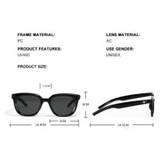 retro square sunglasses, view 9 - MRSLM