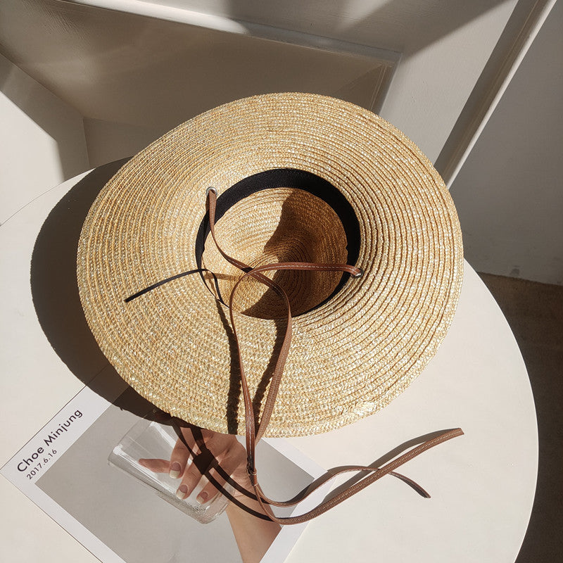 women's wide brim straw sun hat, view 8 - MRSLM