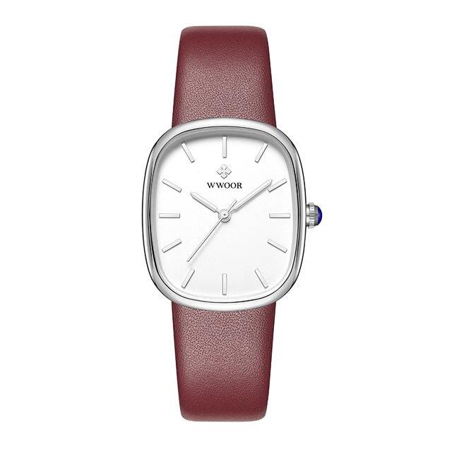 leather quartz bracelet watch for women, view 4 - MRSLM