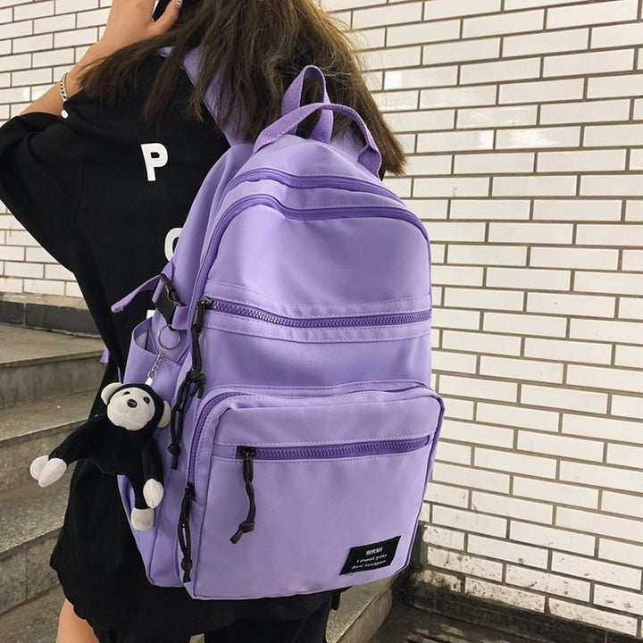 College Students Double-shouldered Male Gender-neutral Tooling Wind Hip-hop Sports Street Schoolbag