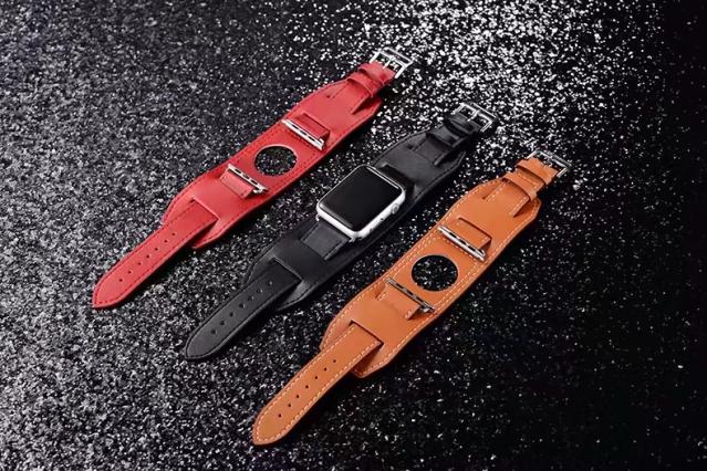 leather watch strap, view 2 - MRSLM