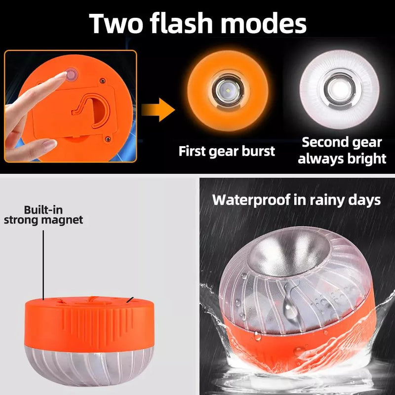 Magnetic emergency LED strobe beacon light, view 6 - MRSLM