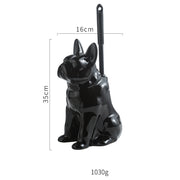 Dog shape toilet brush with ceramic base, view 7 - MRSLM