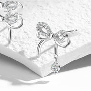 925 silver butterfly stud earrings, view 2 - MRSLM