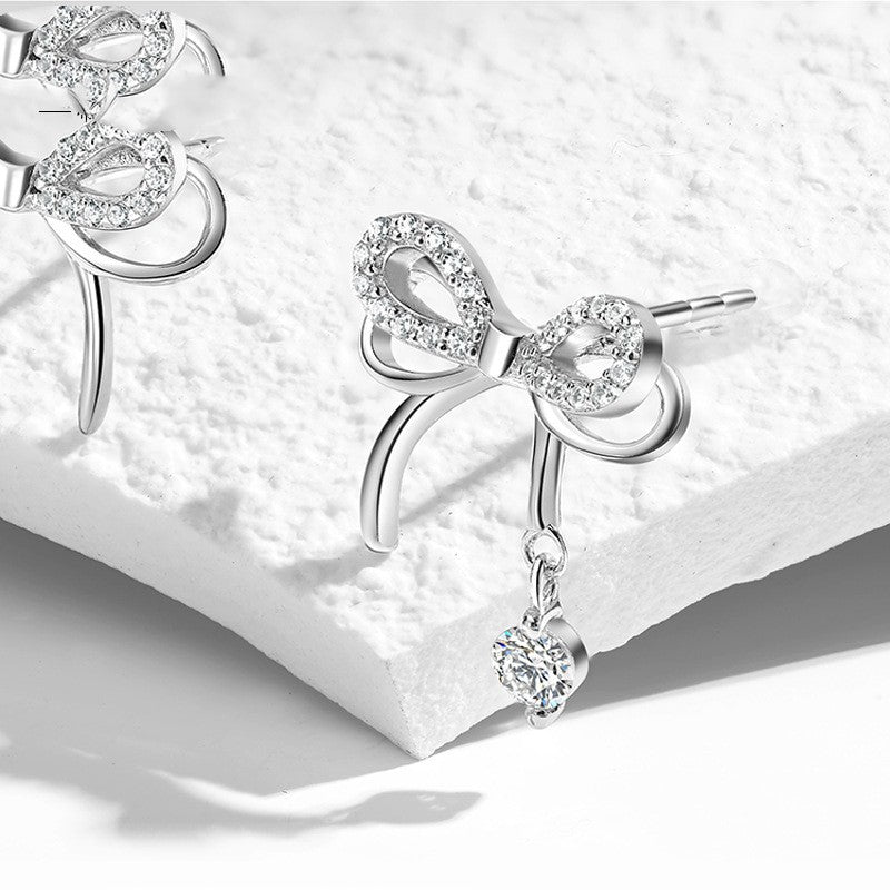 925 silver butterfly stud earrings, view 2 - MRSLM