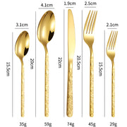 30-piece golden cutlery set, view 7 - MRSLM