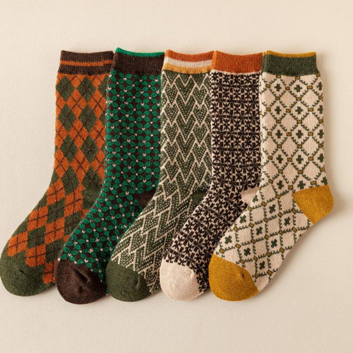 women's winter long wool blend socks - MRSLM