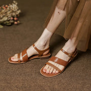 Retro women's leather sandals, view 6 - MRSLM