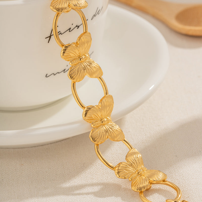butterfly chain bracelet, view 4 - MRSLM
