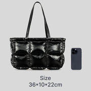 Rhombus quilted tote bag, view 9 - MRSLM