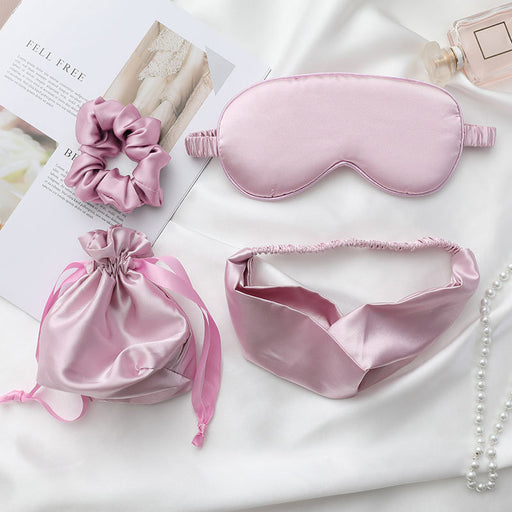 faux silk eye mask and hair rope set, view 3 - MRSLM