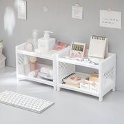PP desktop double layer storage rack, view 3 - MRSLM