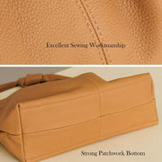 oversized leather hobo bag, view 6 - MRSLM
