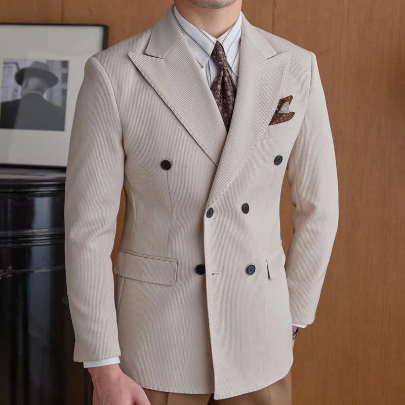 men's double breasted 2-piece suit, view 7 - MRSLM