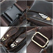 retro leather waist bag, view 6 - MRSLM