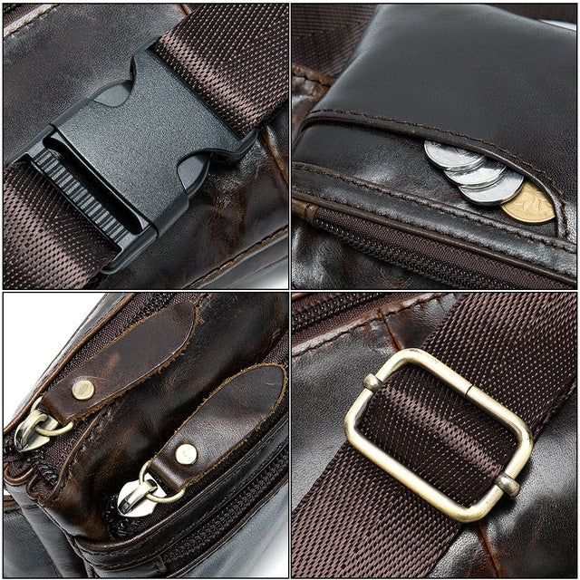 retro leather waist bag, view 6 - MRSLM