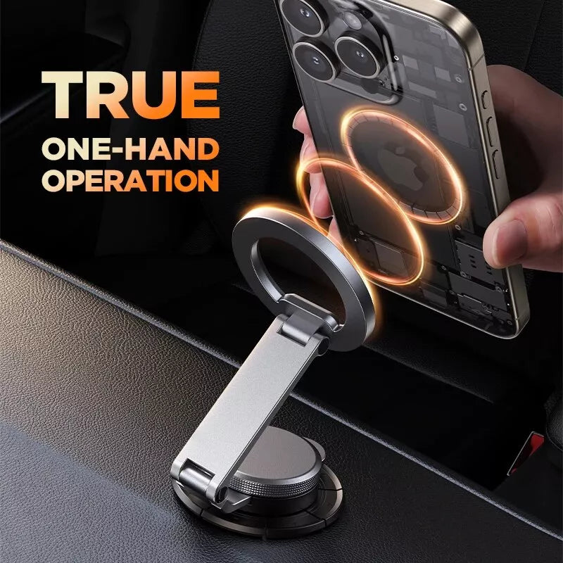 magnetic foldable car phone mount, view 4 - MRSLM
