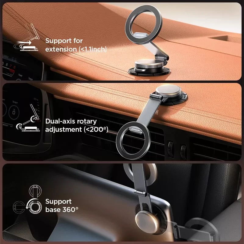 magnetic foldable car phone mount, view 5 - MRSLM