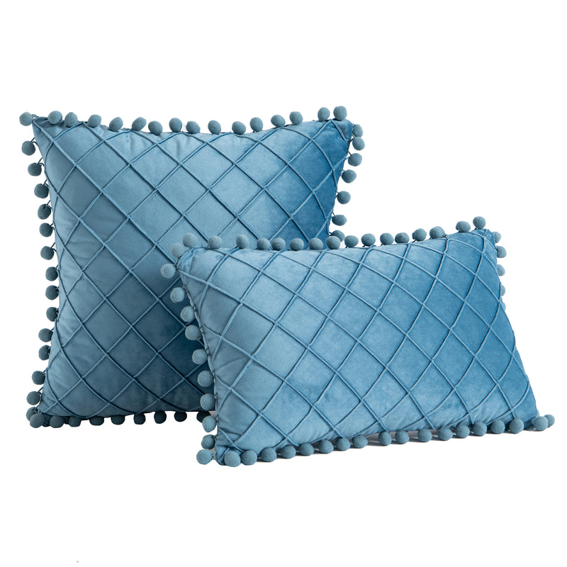 velvet plaid throw pillow covers, view 8 - MRSLM