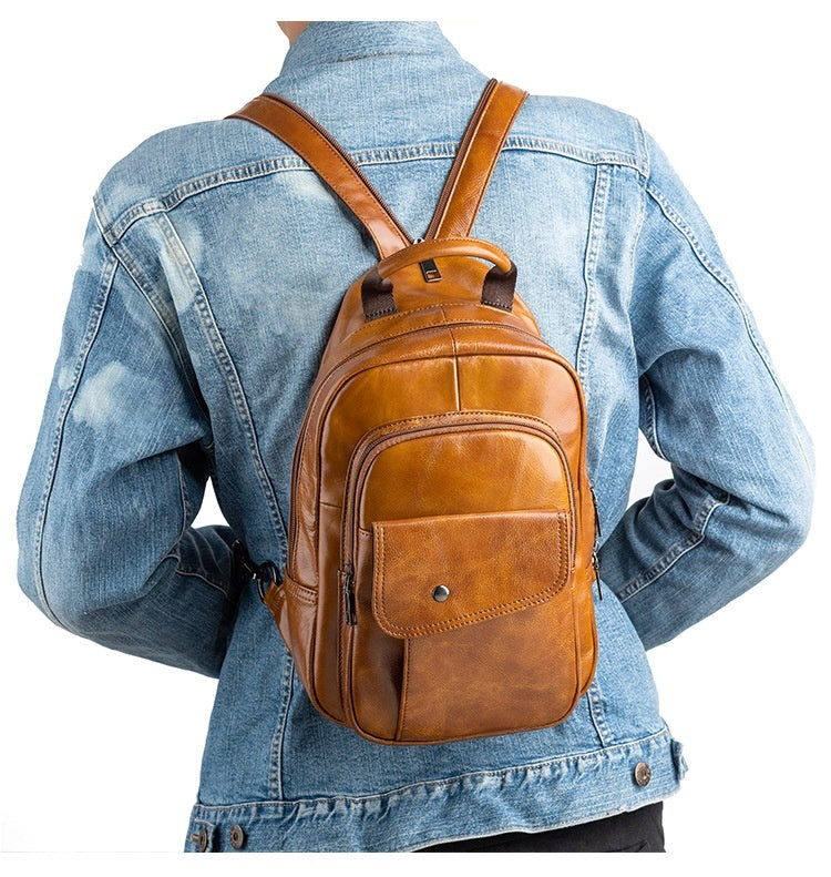 men's cowhide travel bag, view 9 - MRSLM