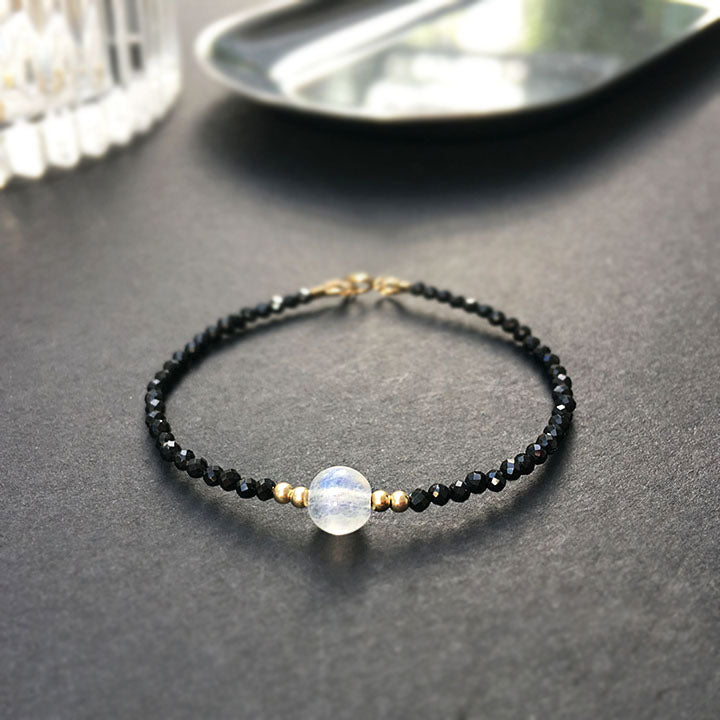 Natural Black Spinel Bracelet