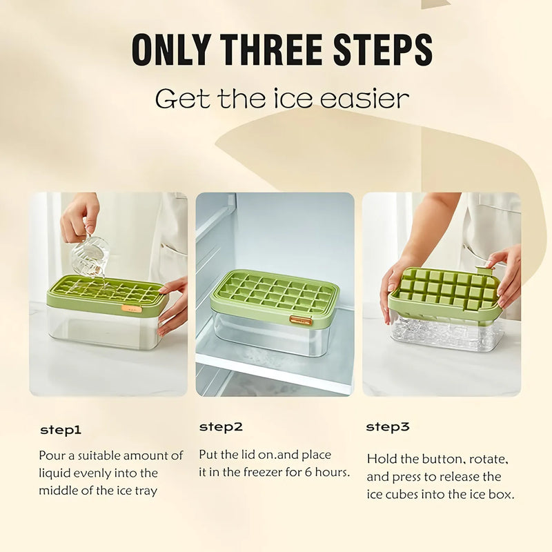 Square ice cube tray with flip-top lid, view 10 - MRSLM