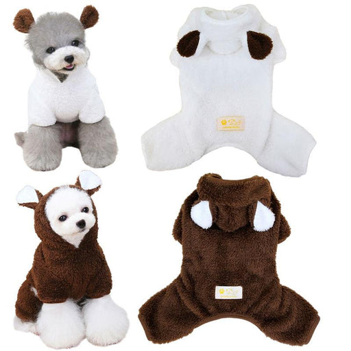 cozy fleece pet hoodie jumpsuit - MRSLM