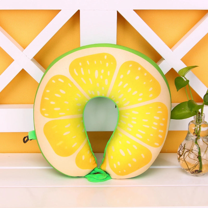 watermelon U-shape neck pillow, view 4 - MRSLM