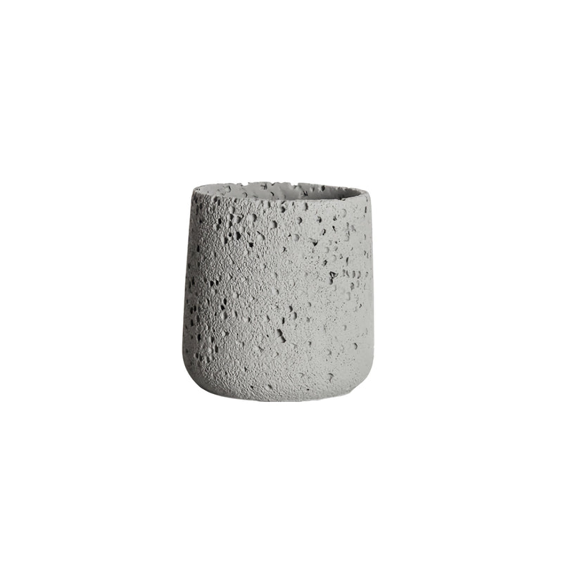 nordic perforated cement bonsai flower pot, view 5 - MRSLM