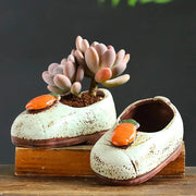 ceramic boot vase for succulents - MRSLM