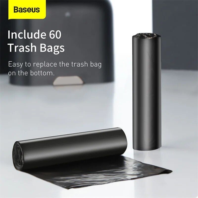 Smart Touchless Car Trash Can with Automatic Lid and USB Charging