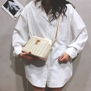 summer straw bucket bag, view 8 - MRSLM