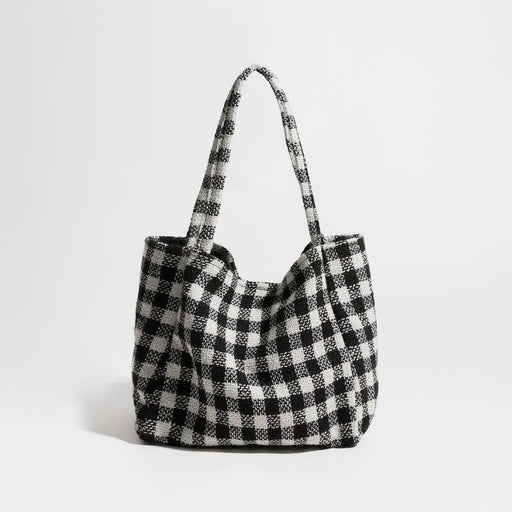 Vintage plaid square shoulder bag - MRSLM
